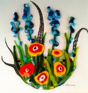 fused glass flowers octopus arms