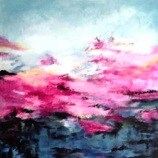 abstract purple teal pink